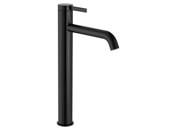 Стоящ смесител за мивка с изпразнител Ona Titanium Black
