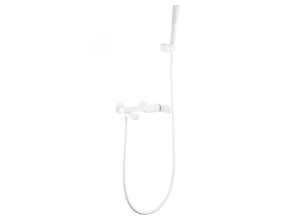 Стенен смесител за вана и душ Denmark Matte White